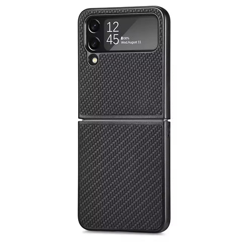 Coque de Protection Style Fibre de Carbone pour Samsung Galaxy Z Flip 7