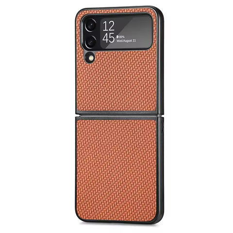 Coque de Protection Style Fibre de Carbone pour Samsung Galaxy Z Flip 6